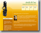 Snapshot of AB Cruz' web site in shadow background