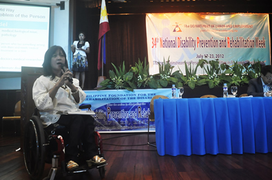 Newly appointed executive director Carmen Zubiaga explains about disability concerns.