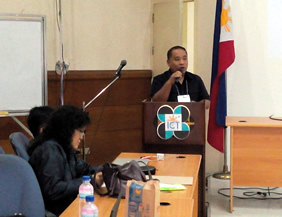 Asst. TCD Chief Dandy Victa explains about inclusive ICT Policies in the Philippines.